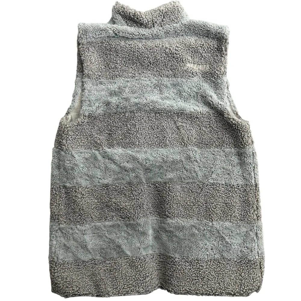 Dylan Los Angeles Women’s Gray Faux Shearling Fleece Vest Size Large Soft Sherpa